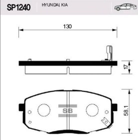 تصویر لنت ترمز جلو سراتو سایپا آسیمکو - asimco Asimco Kia Cerato Front Brake pads