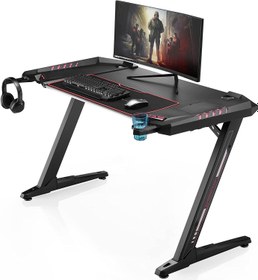 Eureka Ergonomic 43 inch Glass RGB Gaming Desk with App Controlled Lighting