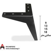 تصویر پایه مبل بنز صاف فلزی سایز ۹ سانتیمتر 