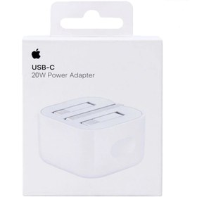 تصویر شارژر آیفون 20w اصلی - سفید / بدون گارانتی Apple 20W 3pin USB-C Power Adapter