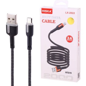 تصویر کابل میکرو یو اس بی فست شارژ Hiska LX-2022 3A 2m Hiska LX-2022 3A 2m MicroUSB Cable