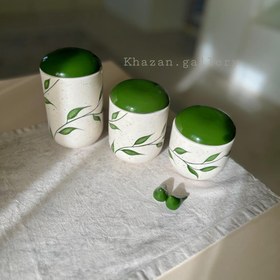 تصویر ست پذیرایی برگ سبز 