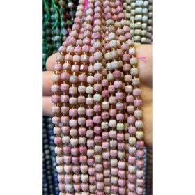 تصویر ریسه سنگ رودونیت 4 در 4 میلیمتر کد 7204 