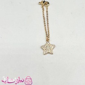 تصویر آویز ساعت زنانه ysx طرح تک ستاره طلایی کد 899 