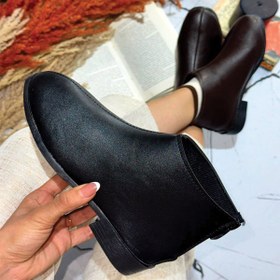 تصویر نیم بوت کلاسیک زنانه چرم 