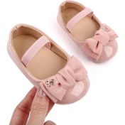 تصویر کفش مجلسی دخترانه نوزاد پاپیونی 