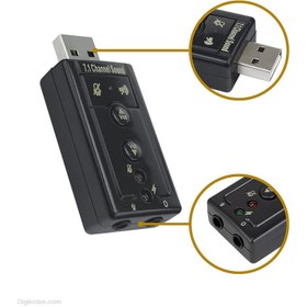 تصویر تبدیل کارت صدا 7.1 USB ولوم دار 7.1 Volume USB Sound Card Conversion