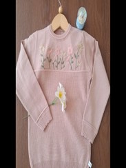 تصویر بلوز بافت دخترانه گلها 