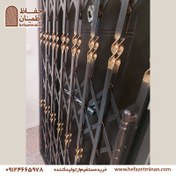 تصویر حفاظ آکاردئونی ۲گل پیچ شکلاتی 