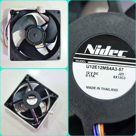 تصویر فن اواپراتور یخچال هیتاچی سایز ۱۳ سانتیمتر ۱۲ ولت 