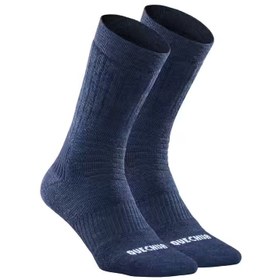 تصویر جوراب کوهنوردی کچوا مدل SH100 Quechua Adult mountain socks SH100