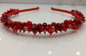 تصویر تل جواهردوزی کریستالی قرمز مناسب یلدا 