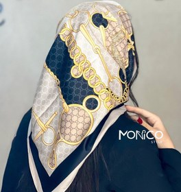 تصویر مینی اسکارف GUCCI مشکی کرم کد3091 