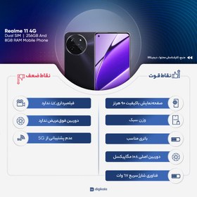 تصویر گوشی موبایل ریلمی مدل 11 4G دو سیم کارت ظرفیت 256 گیگابایت و رم 8 گیگابایت Realme 11 4G Dual SIM 256GB And 8GB RAM Mobile Phone