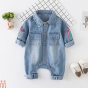 تصویر لباس سرهمی لی بچه گانه وارداتی مارک اورجینال بیلایلی 0 تا 6 ماه Beilaile kids jean jumpsuits 