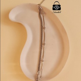 تصویر دستنبند دولاین نقره ای 