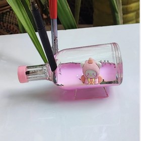 تصویر دکوری بطری طرح کرومی چراغدار 