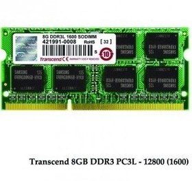 تصویر رم لپ تاپ ترنسند مدل DDR3 12800 PC3L ظرفیت 8 گیگابایت RAM TRANSCEND DDR3 12800 PC3L