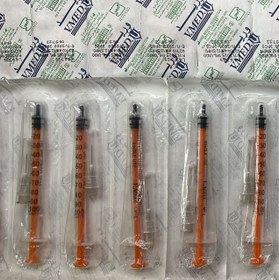 تصویر سرنگ انسولین سرسوزن جدا 1 میل ویمد G27 Vmed Insulin Syringe