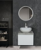 تصویر کابینت روشویی کاکتوس مدل elegante 50 سفید کد 5013 