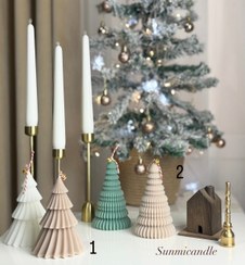 تصویر شمع های کاج - سبز / مدل ۲ 