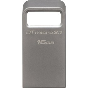 تصویر فلش مموری کینگستون مدل DataTraveler Micro 3.1 ظرفیت 16 گیگابایت فلش مموری 16GB نقره ای کینگستون DataTraveler Micro 3.1