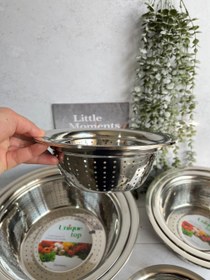 تصویر آبکش لگن استیل یونیک 