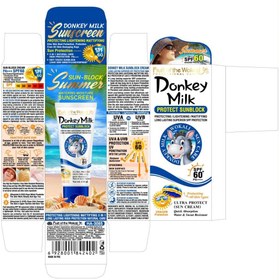 تصویر کرم ضد آفتاب شیر الاغ spf 60 حجم ۱۳۰ میل Donkey milk