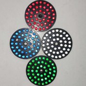 تصویر شبرنگ سکه ای ۴۵ نگین بدنه مشکی - سبز 