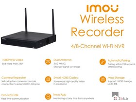 تصویر دستگاه ضبط تصاویر 4 کانال بیسیم آیمو مدل Imou Wireless Recorder NVR-1104HS IMOU-NVR-1104-HS -W-S2 -دستگاه ضبط تصاویر 4 کانال بیسیم آیمو مدل Imou Wireless Recorder NVR-1104HS