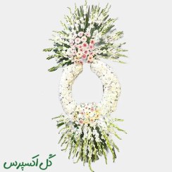 تصویر تاج گل ترحیم مدرن لاله کد ۰۳۹ 