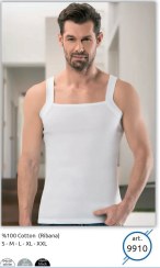 تصویر زیرپوش رکابی خشتی مردانه نخ پنبه آنیت مدل 9910 