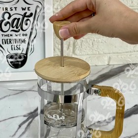 تصویر فرنچ پیرکس و بامبو درب و دسته بامبو ، پایه استیل