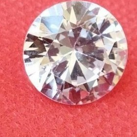 تصویر نگین زیرکن الماس سفید اتریشی یا شبه الماس آزمایشگاهی 1 قیراط قطر 6/5 میلیمتر 