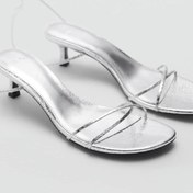 تصویر کفش صندل زنانه سندل پاشنه‌بلند با بند برند MANGO - 7428 