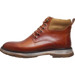 تصویر نیمبوت مردانه چرم طبیعی کد 00160t.k رنگ عسلی - 4 mans leather boots code 00160t.k honey color