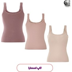 تصویر تاپ کبریتی گیپوردار اسمارا 3 عددی 100 درصد نخی 