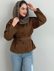 تصویر بارانی یقه ایستاده 