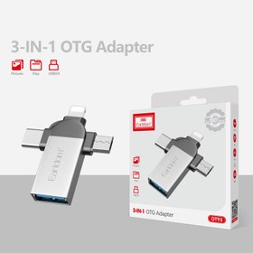 تصویر تبدیل Earldom ET-OT93 OTG USB3.0 To MicroUSB / Lightning / Type-C Earldom ET-OT93 OTG USB3.0 To MicroUSB / Lightning / Type-C Adapter