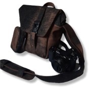 تصویر کیف دوربین چرم طبیعی مدل جانگل leather camera bag
