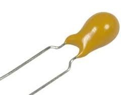 تصویر خازن تانتالیوم ۱۰۰ میکرو فاراد – Tantalum Capacitor 100uF 16V 20% Radial 