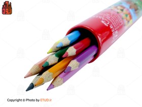 تصویر مداد رنگی 12رنگ استوانه ای فابرکاستل کد 115826 Faber-Castell 115826, 12 colors pencil