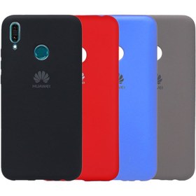 تصویر کاور سیلیکونی تک رنگ اورجینال Huawei Y9 2019 مدل پاک کنی اصل (متریال ویتنام) 