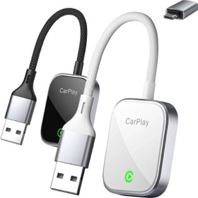 تصویر دانگل وایرلس CarPlay و Android Auto ارلدام Earldom 2in1 For Android/IOS Carplay ET-CP03 