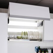 تصویر آبچکان بالای سینک تمام استیل با جای بشقاب - فانتونی 