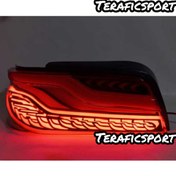 تصویر چراغ عقب 405 سه بعدی طرح BMW گلدار 2 عددی قرمز 