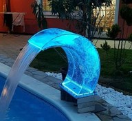تصویر کرتین استخری پلکسی گلس همراه با نورپردازی 