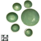 تصویر ظروف پذیرایی دستساز سرامیکی سبزینه 