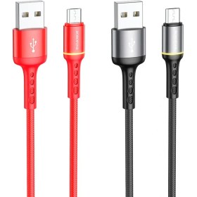 تصویر کابل شارژ بروفون مدل BU33 با سری میکرو BOROFONE BU33 charging data cable USB to Micro-USB