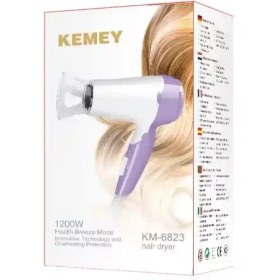 تصویر سشوار مسافرتی 1200 وات کیمی مدل kemei km-6823 